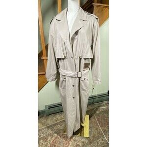 Vintage Together Trench Coat Womens Plus 18W Belt Duster Chic Elegant Y2K Retro